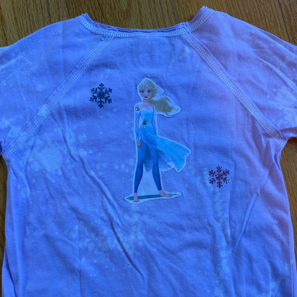 Frozen 2 Girls Purple Long Sleeve Shirt with patches by Kavio / Denny’s Sz 5-6 - Picture 13 of 14